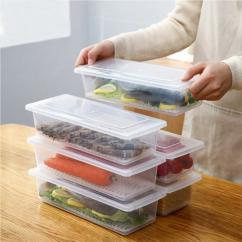 Fridge Storage Containers with Drain Plate – Activ Life