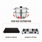 2-Tier Stainless Steel Steamer with Glass Lid