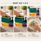 3-in-1 Dish Soap Pump Dispenser with Sponge Holder