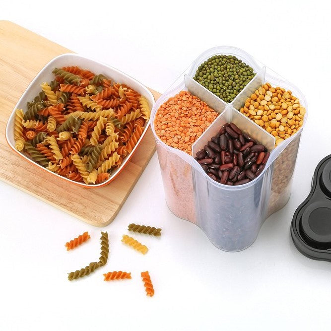 Multi-Compartment Food Storage Jar (4 Section) 2500ML