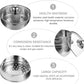 2-Tier Stainless Steel Steamer with Glass Lid
