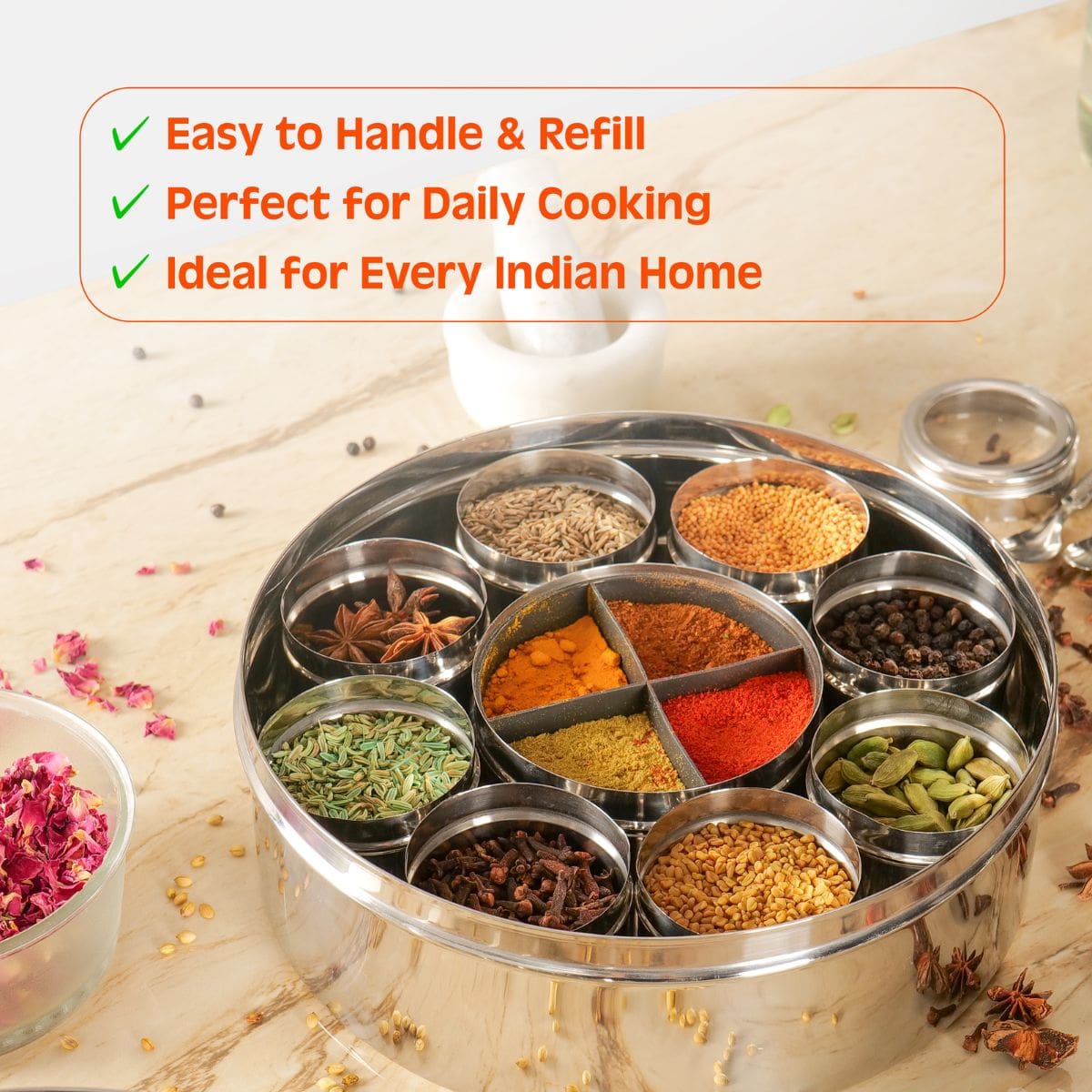 12 in 1 Stainless Steel Masala Box