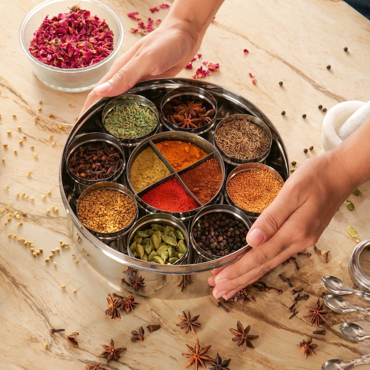 12 in 1 Stainless Steel Masala Box