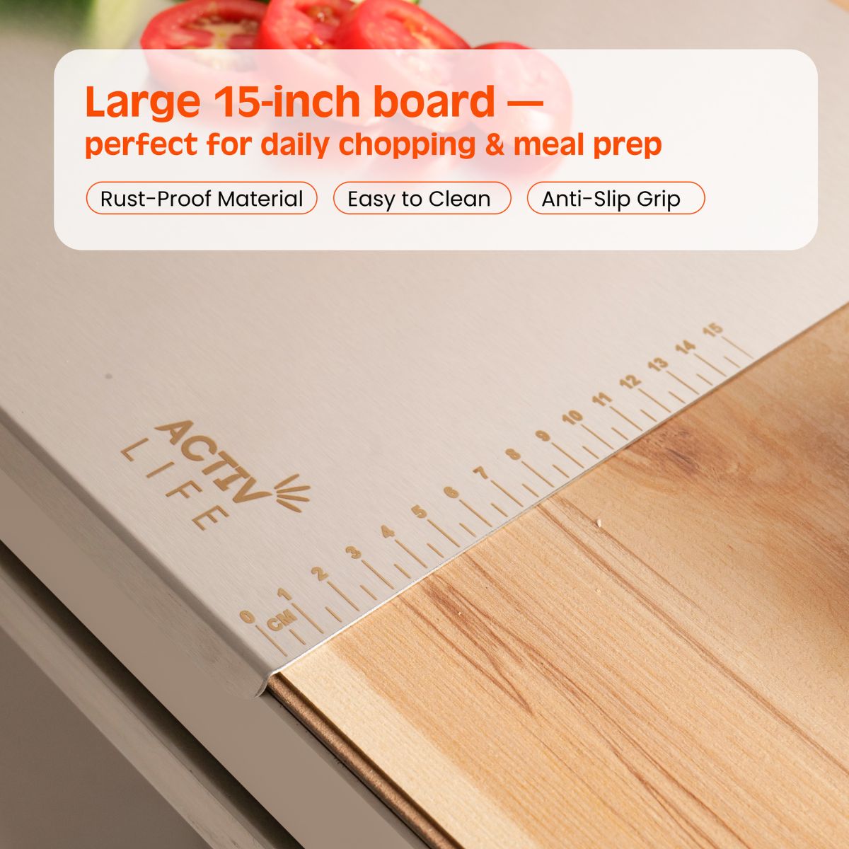 Premium Stainless Steel Kitchen Chopping Board