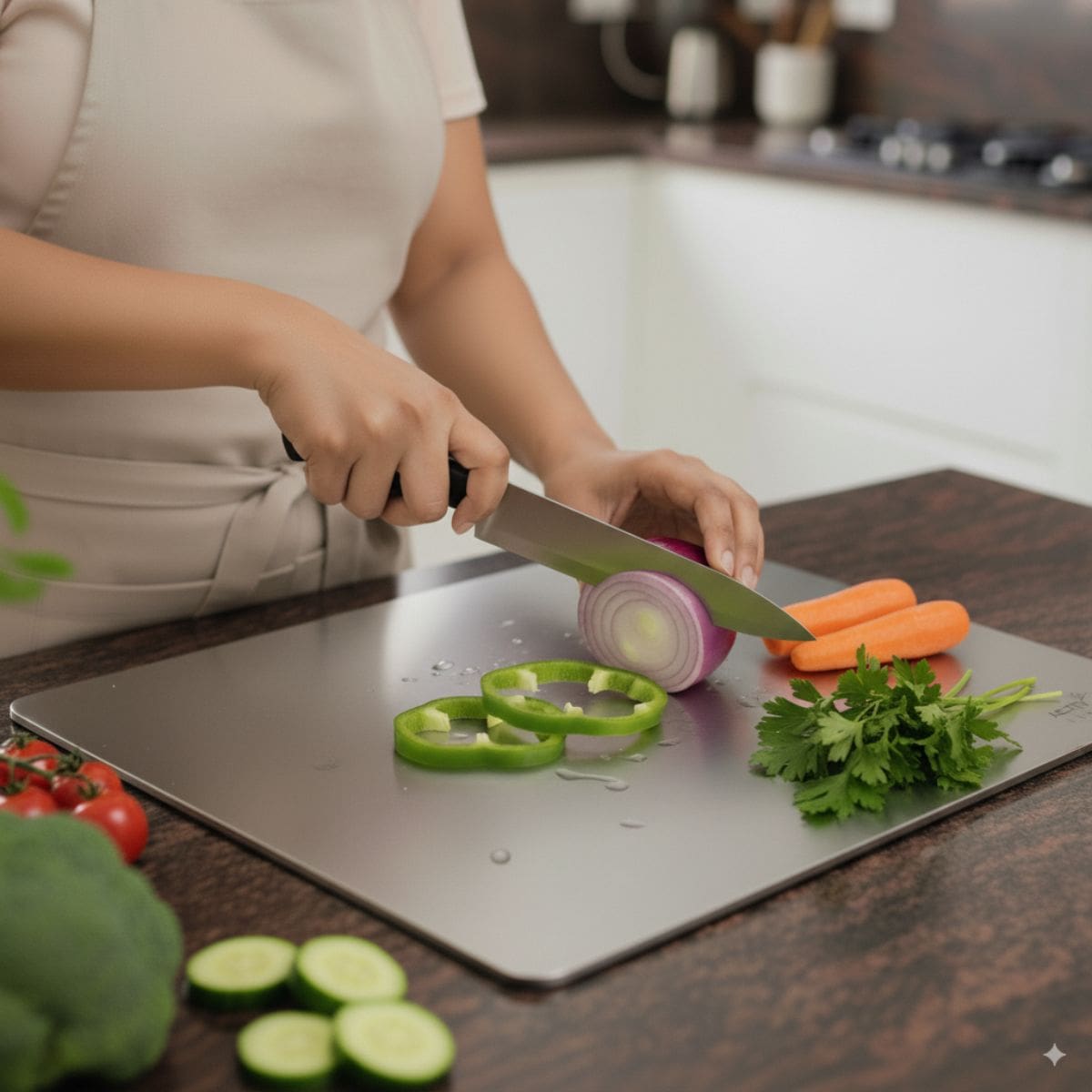 Premium Stainless Steel Kitchen Chopping Board