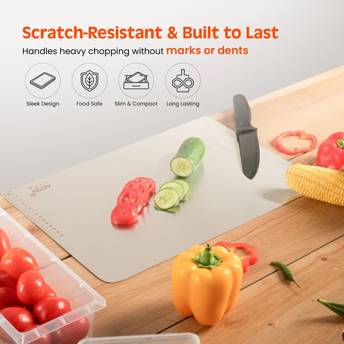 Premium Stainless Steel Kitchen Chopping Board