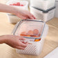 Stackable Fridge Containers with Strainer Basket